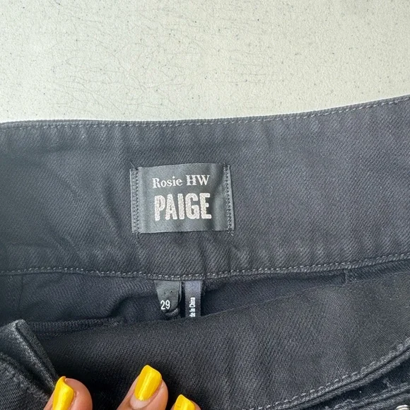 PAIGE black denim Jeans skirt - Picture 4 of 6